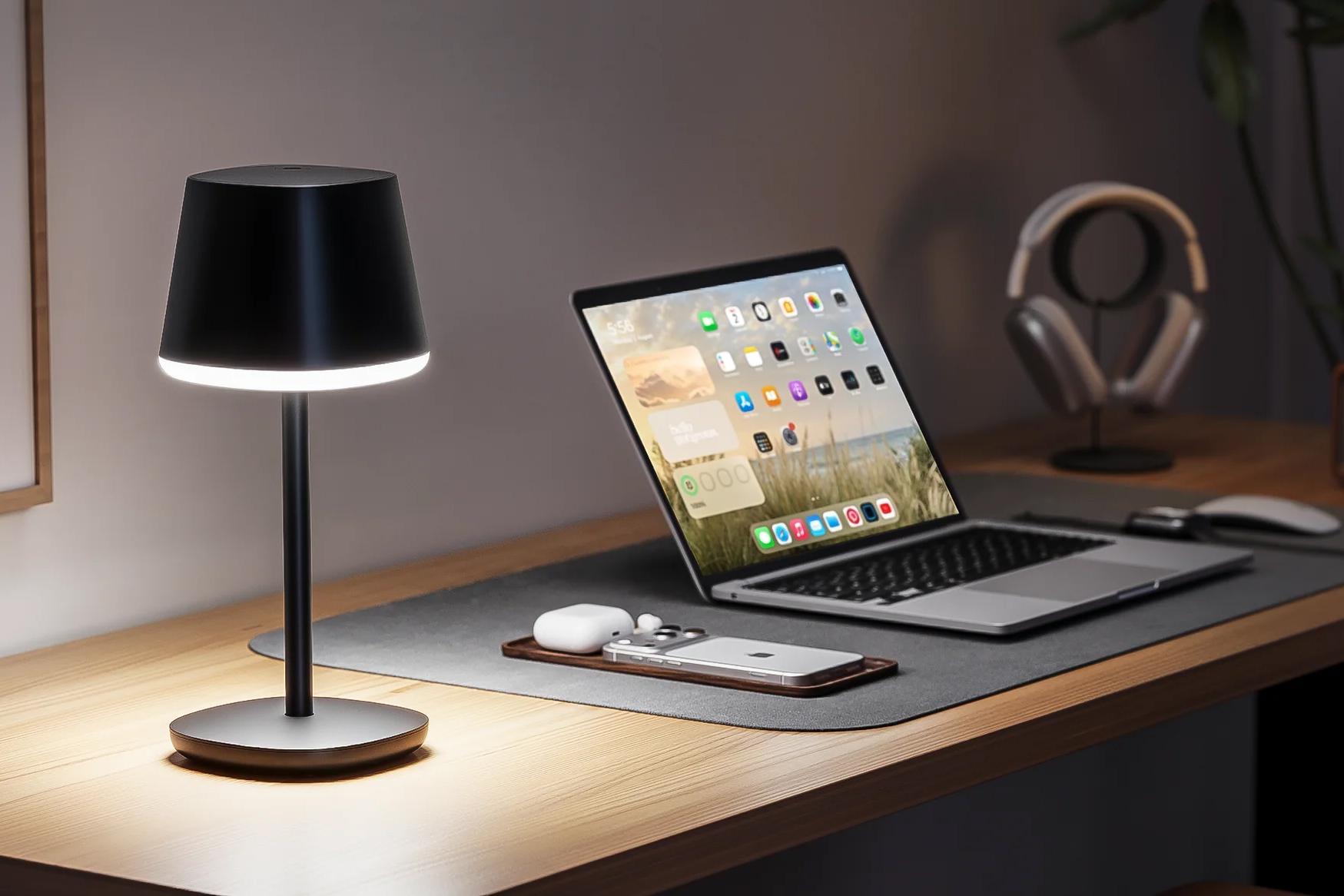 Đèn bàn mới của Govee giúp tạo nên không gian làm việc gọn gàng, không dây