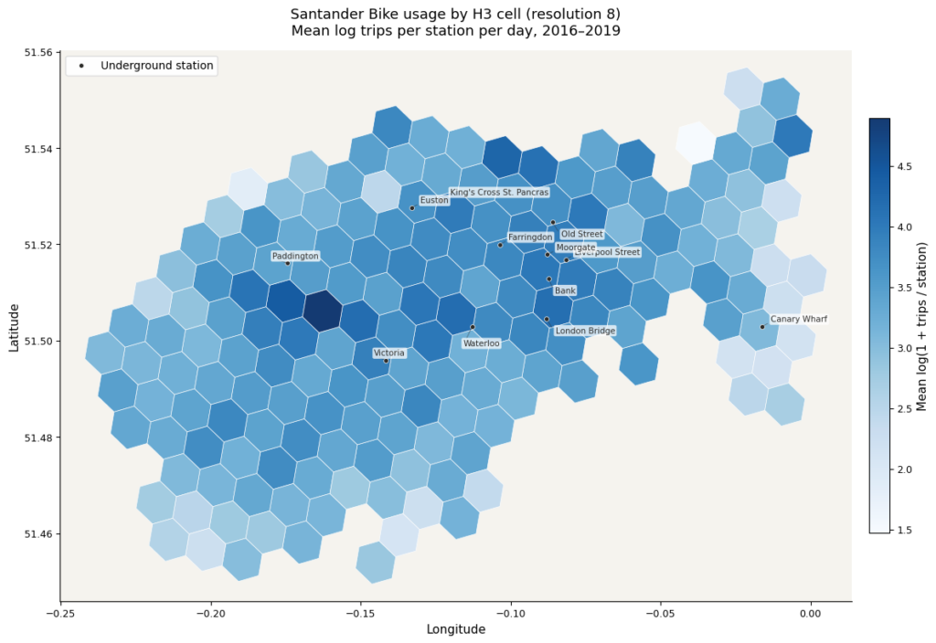 Phân tích không gian với lưới H3