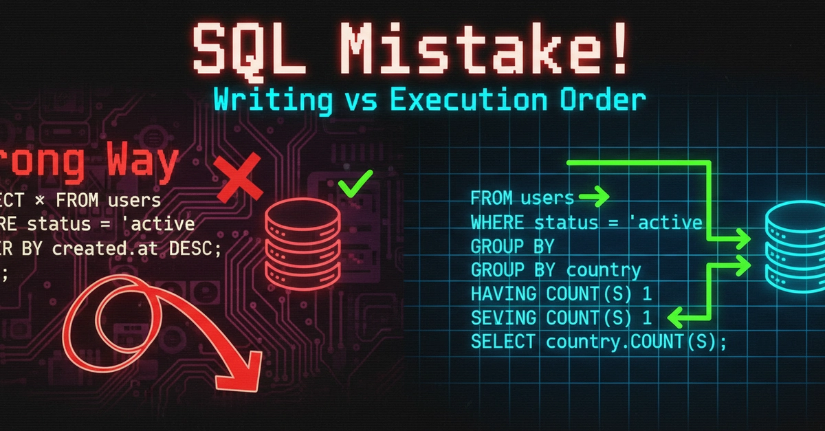 Sai lầm SQL phổ biến mà ai cũng mắc phải: Thứ tự viết so với thứ tự thực thi