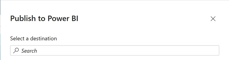 Khu vực chọn Workspace để xuất bản