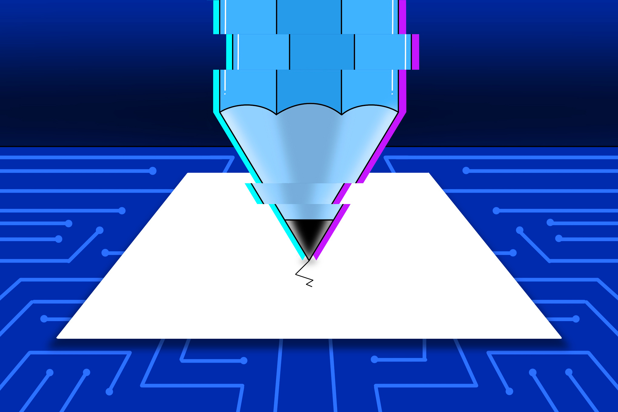 Minh họa về AI trong báo chí