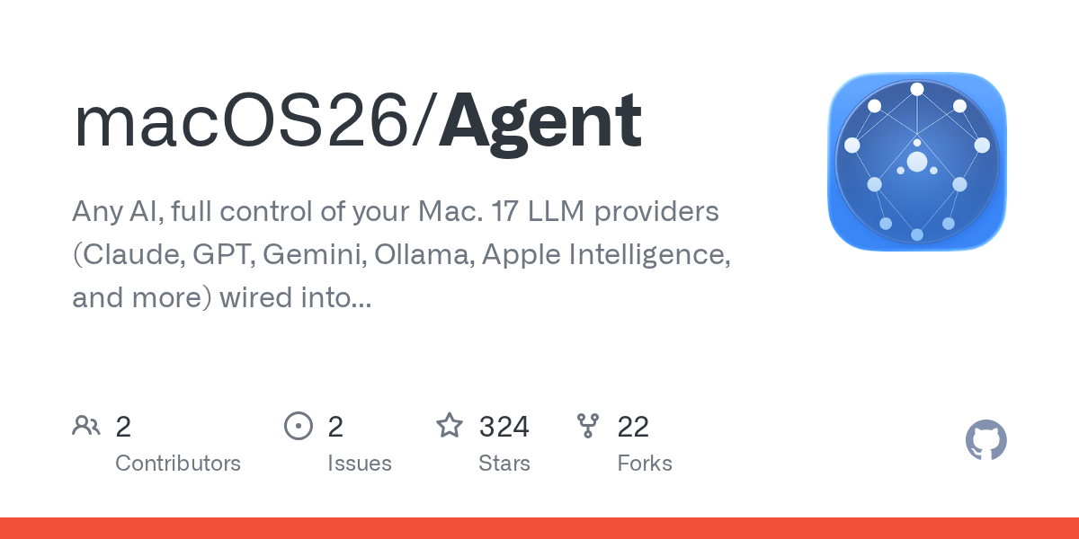 Giới thiệu Agent: Trợ lý AI mã nguồn mở mạnh mẽ dành cho macOS