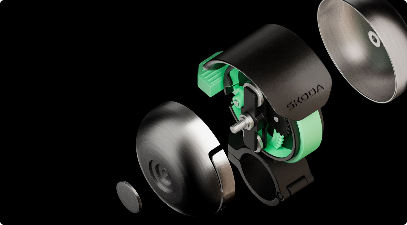 Chiếc chuông xe đạp Škoda DuoBell với cấu trúc cơ học đặc biệt