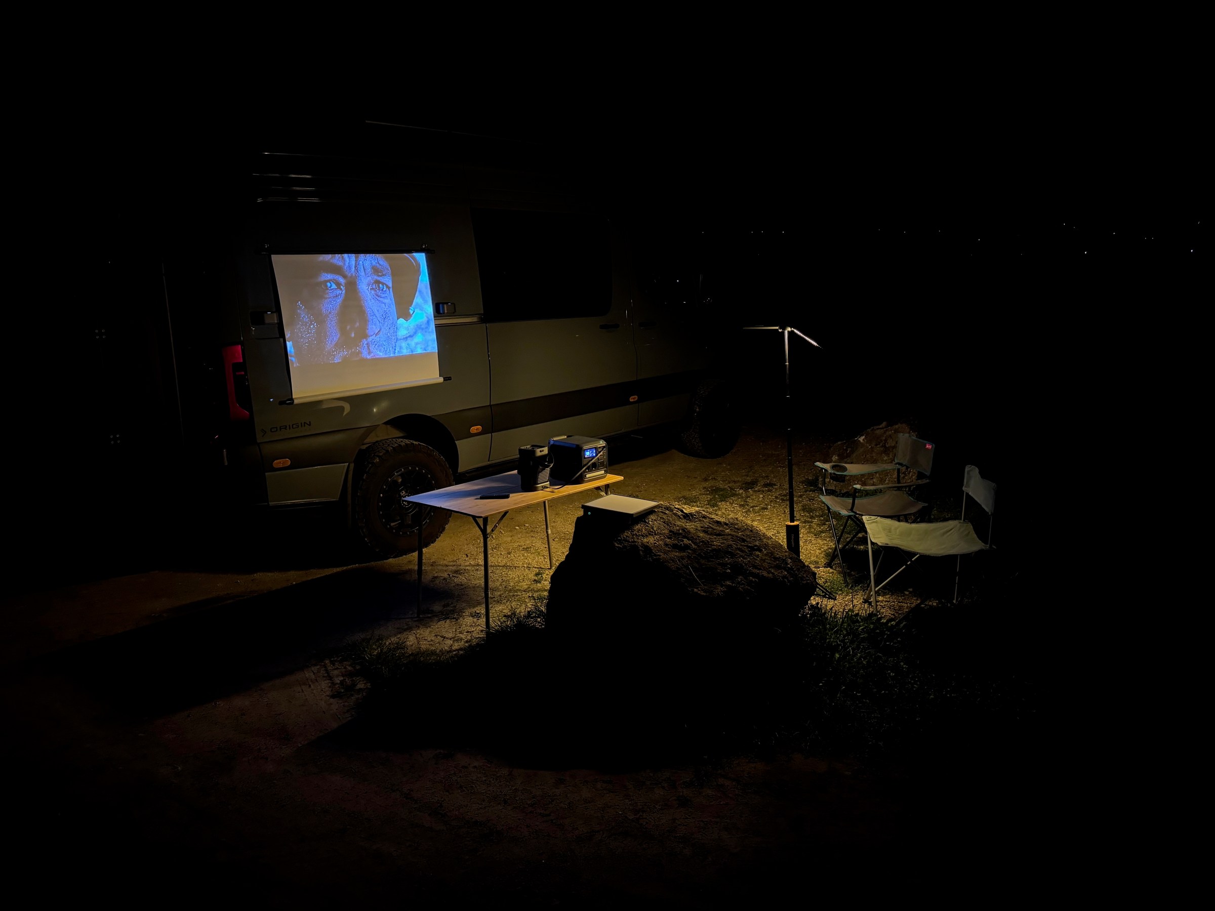 Hình ảnh từ máy chiếu trong xe hơi