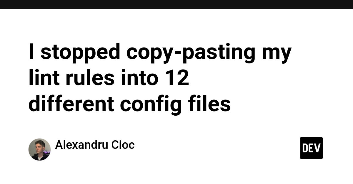 Tạm biệt việc copy-paste quy tắc lint vào 12 file cấu hình nhờ công cụ Crag