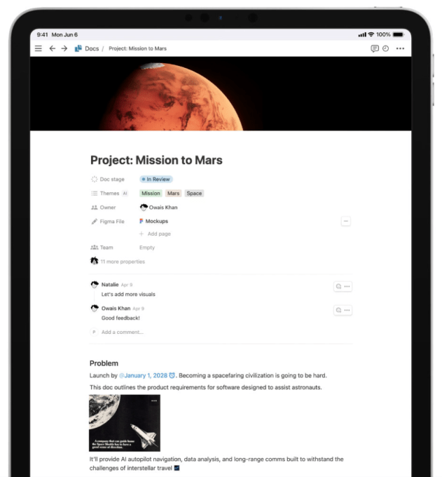 Không gian làm việc toàn diện với Notion