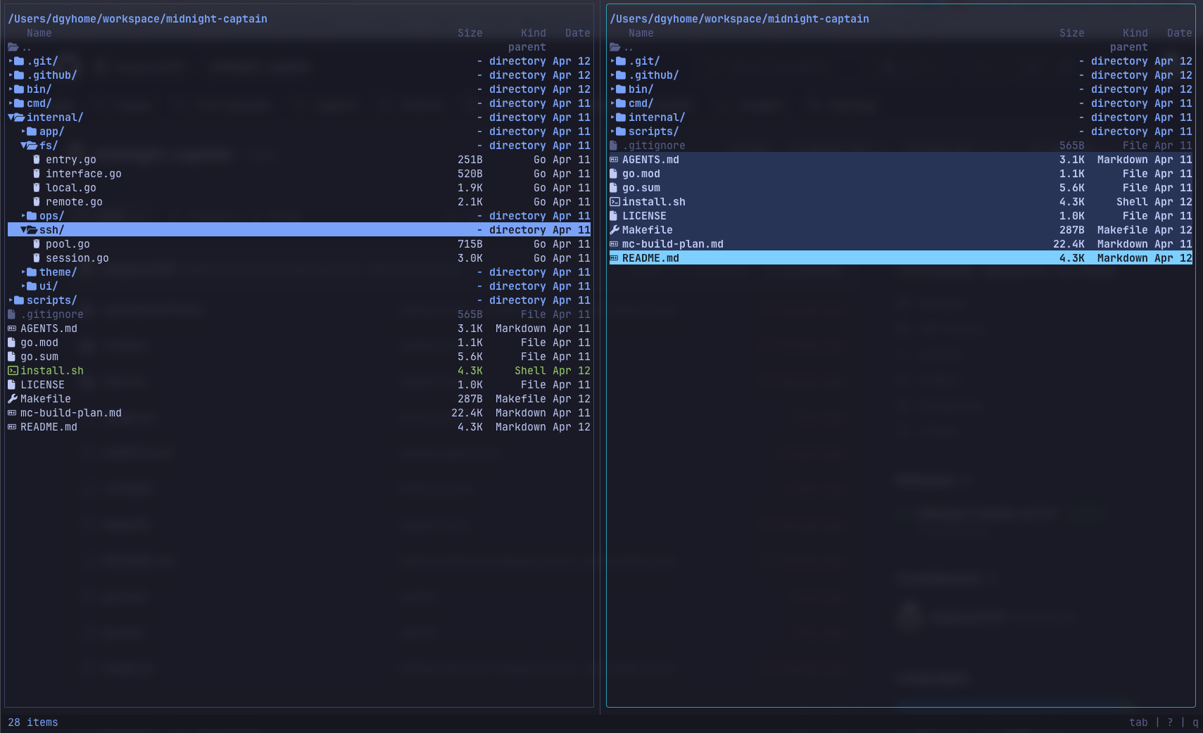 Các tính năng và phím tắt trong Midnight Captain