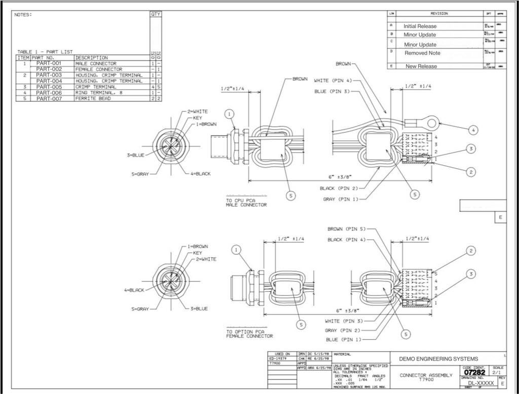 Bản vẽ kỹ thuật minh họa các vùng cần quan tâm