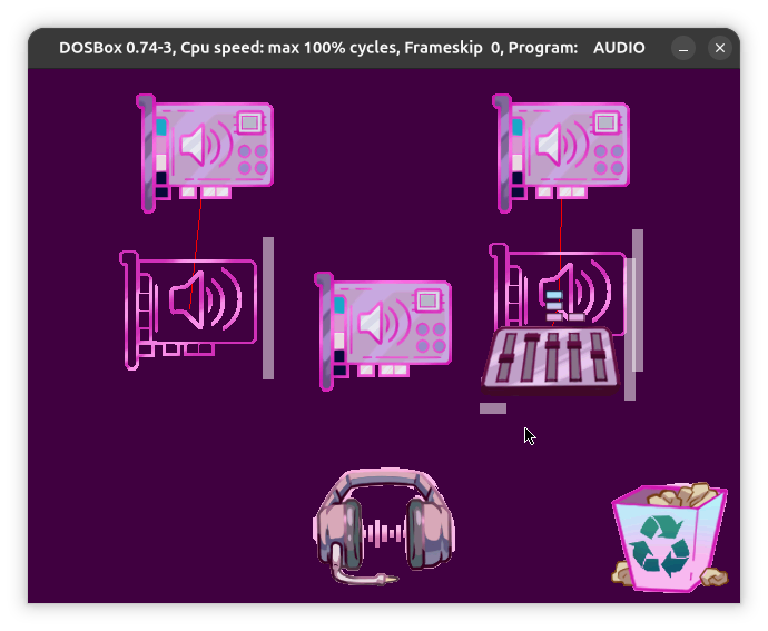 Giao diện cấu hình và kiểm tra trên môi trường DOS