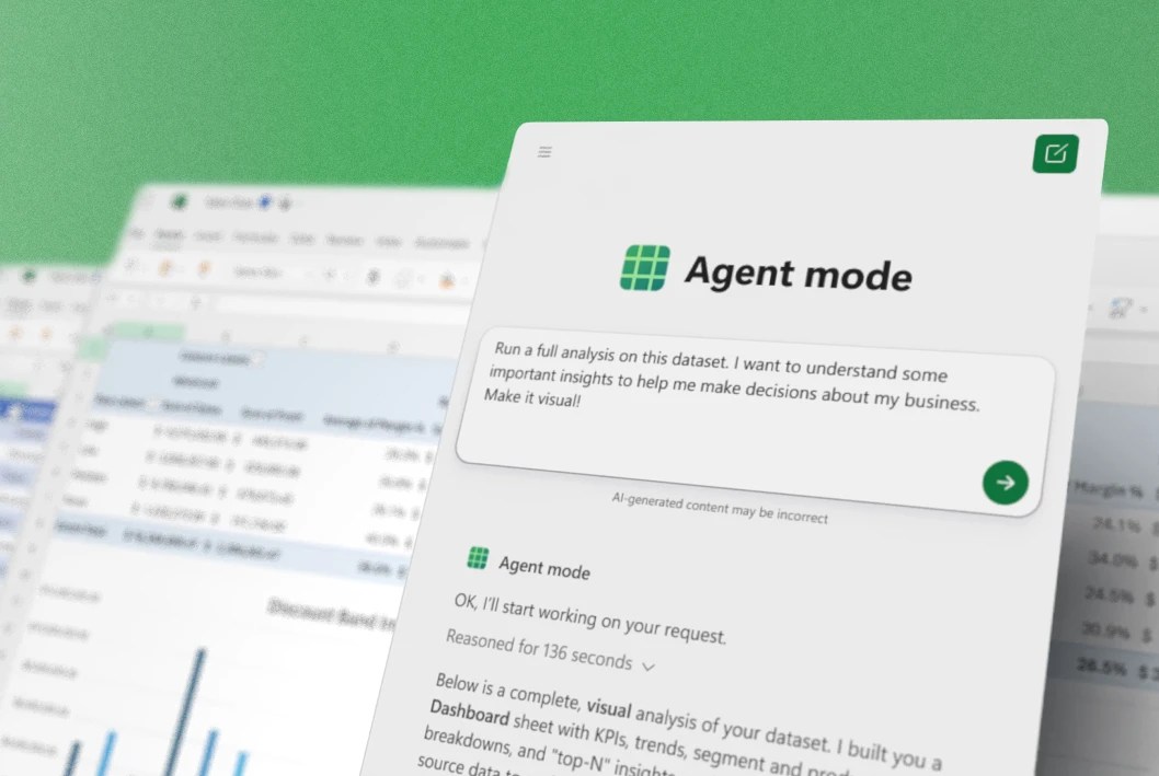 Chế độ Agent Mode mới trong Excel