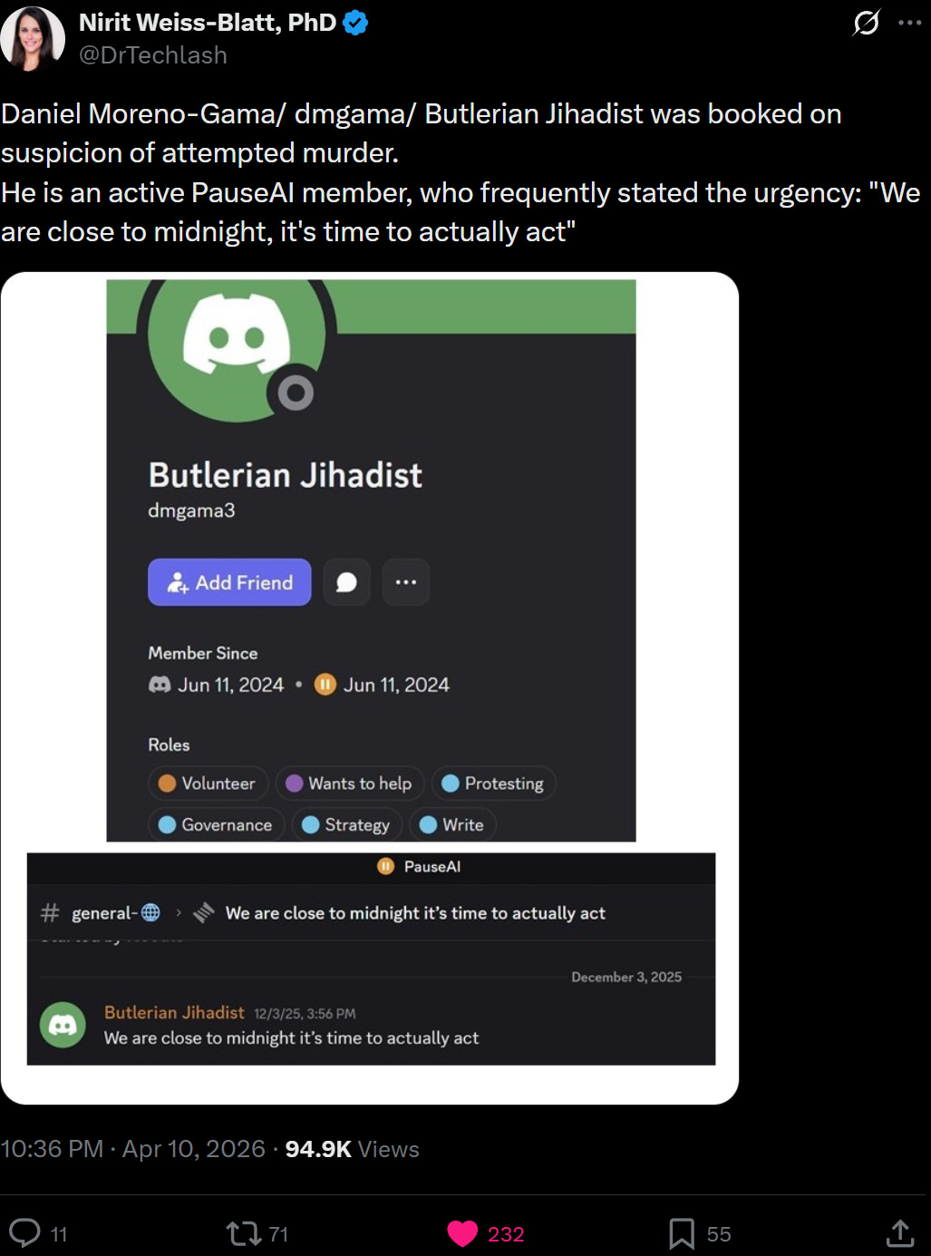 Nội dung bi quan về AI trên mạng xã hội