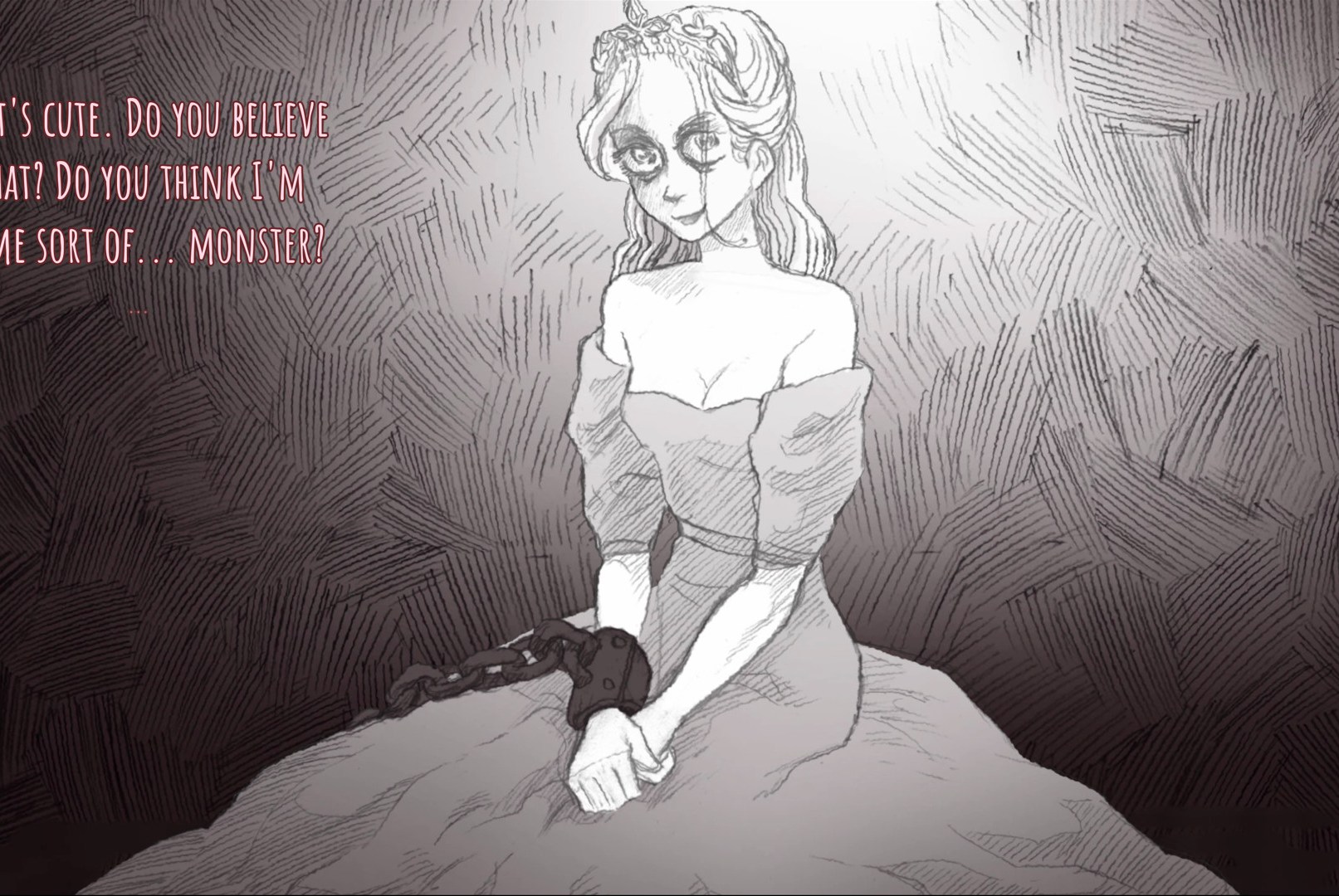 Ảnh chụp màn hình từ Slay the Princess