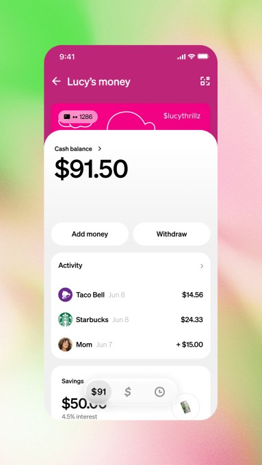 Cash App thẻ cho trẻ em