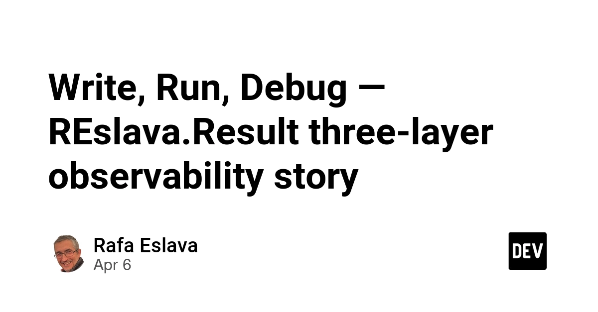 REslava.Result: Giải pháp quan sát pipeline C# ba lớp với Source Generators