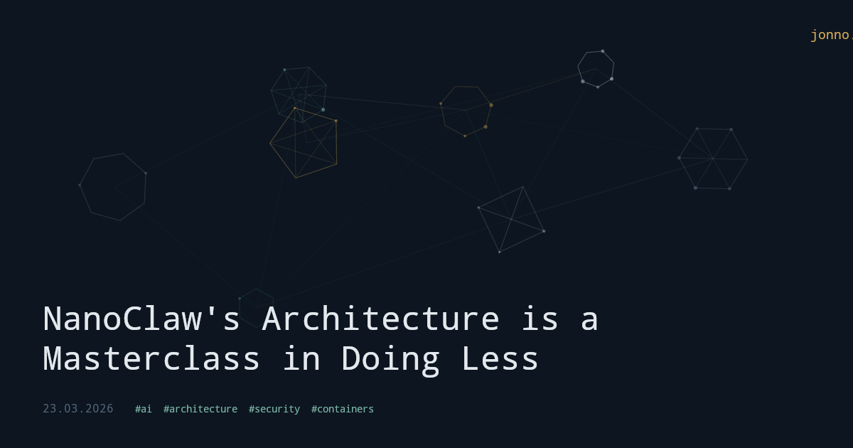 Kiến trúc NanoClaw: Nghệ thuật tối giản thay thế hàng trăm nghìn dòng mã