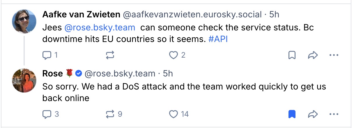 Lỗi hiển thị trên ứng dụng Bluesky khi truy cập bảng tin