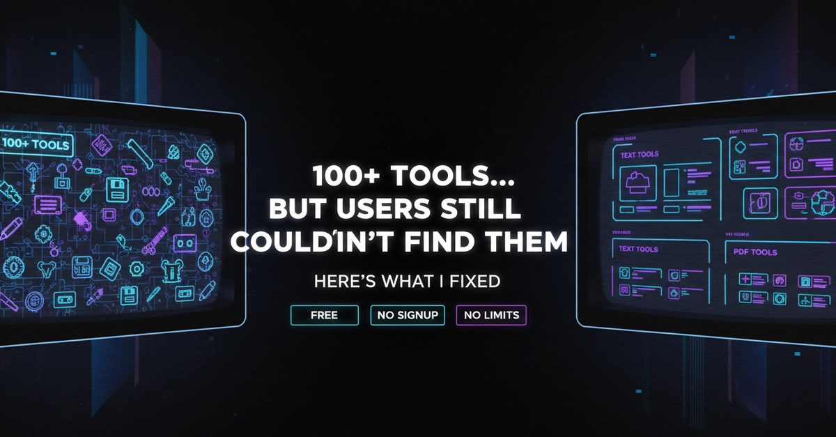 Khi có hơn 100 công cụ nhưng người dùng vẫn không tìm thấy: Đây là cách tôi khắc phục