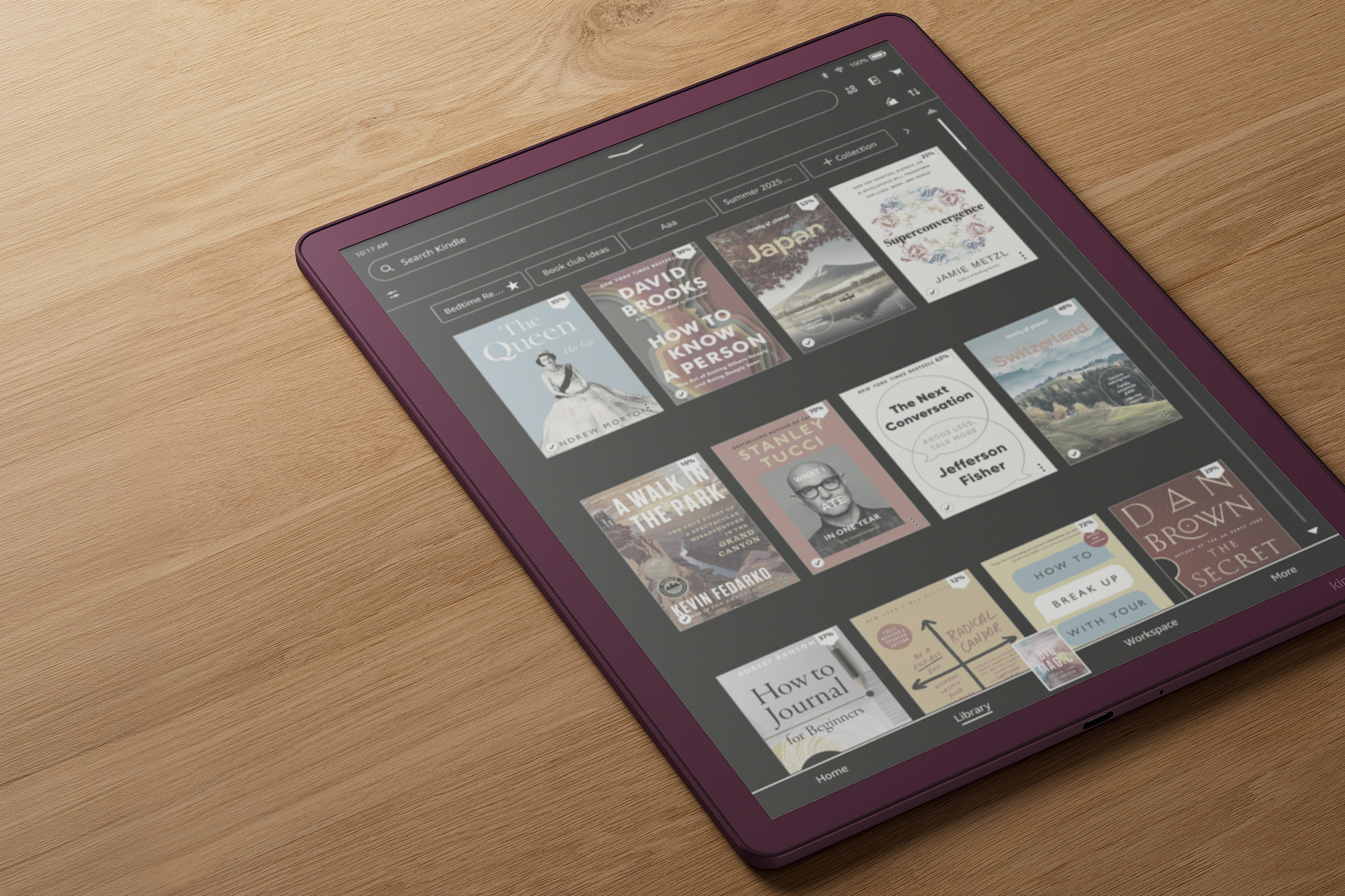 Giao diện chế độ tối mới trên Kindle Scribe Colorsoft