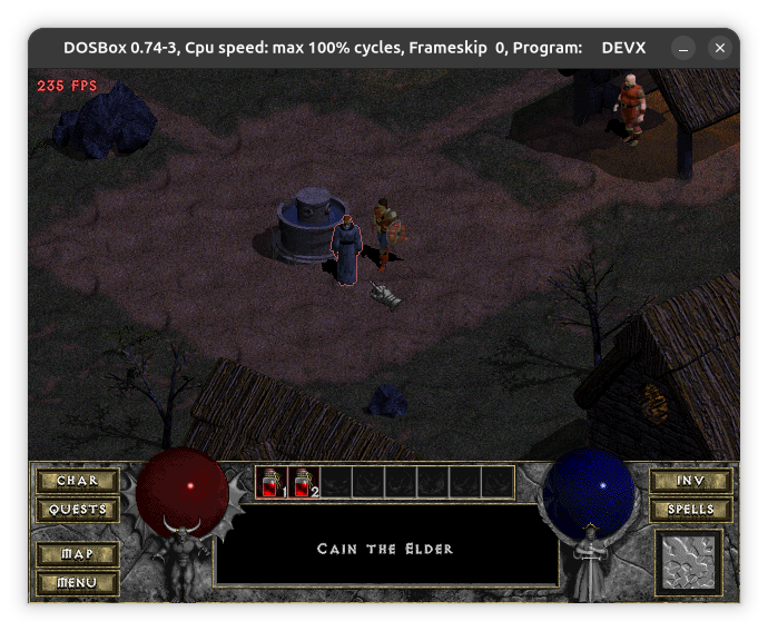 Màn hình DOS hiển thị thông tin hệ thống