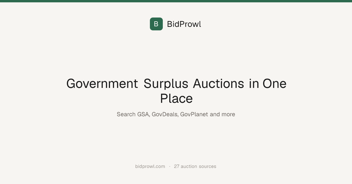 BidProwl: Tổng hợp 28 trang đấu giá chính phủ Mỹ vào một công cụ tìm kiếm duy nhất