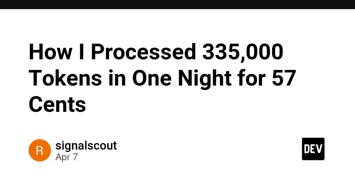 Thuê siêu máy tính theo giờ: Cách tôi xử lý 335.000 token chỉ với 57 cent