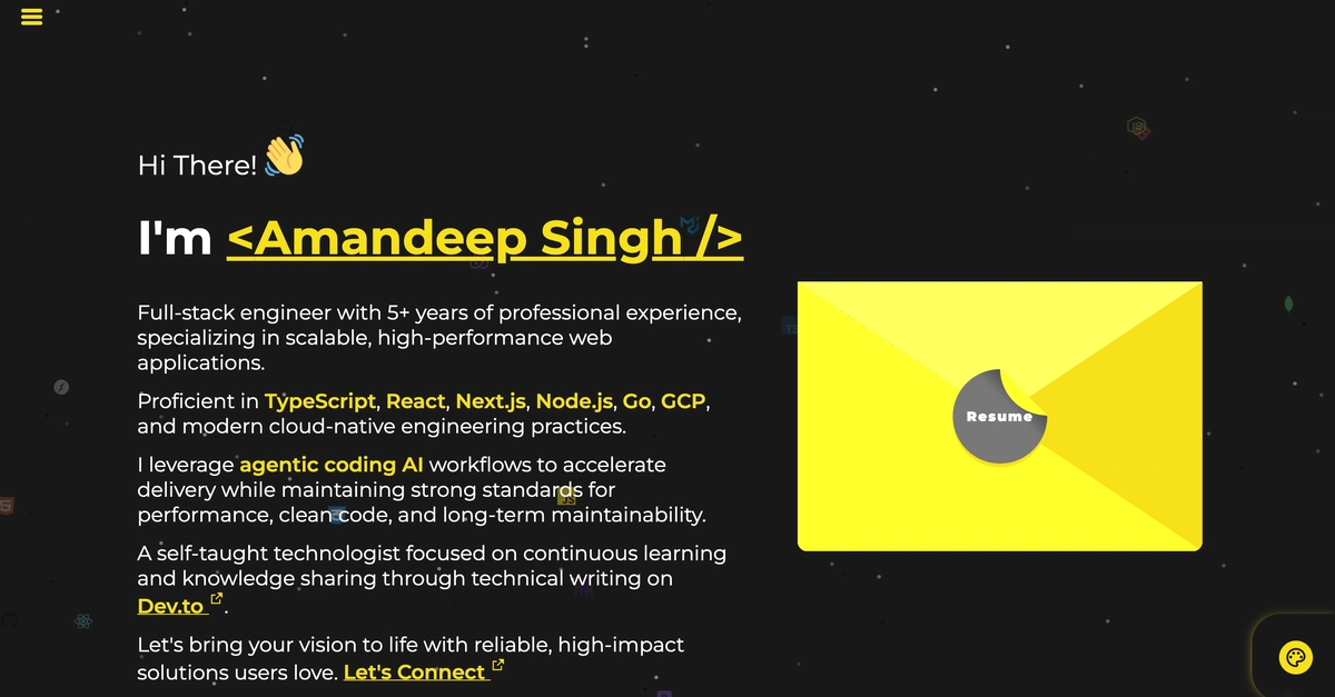 Xây dựng Portfolio chuyên nghiệp với React + Vite: Đa chủ đề, Hiệu ứng Particles và Tích hợp Dữ liệu Động