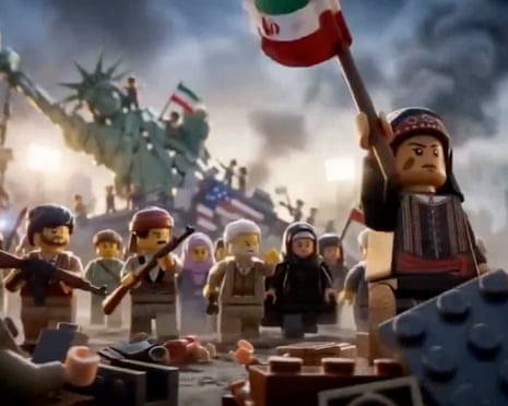 Video Lego do AI tạo ra được đăng tải bởi các tài khoản mạng xã hội của Iran