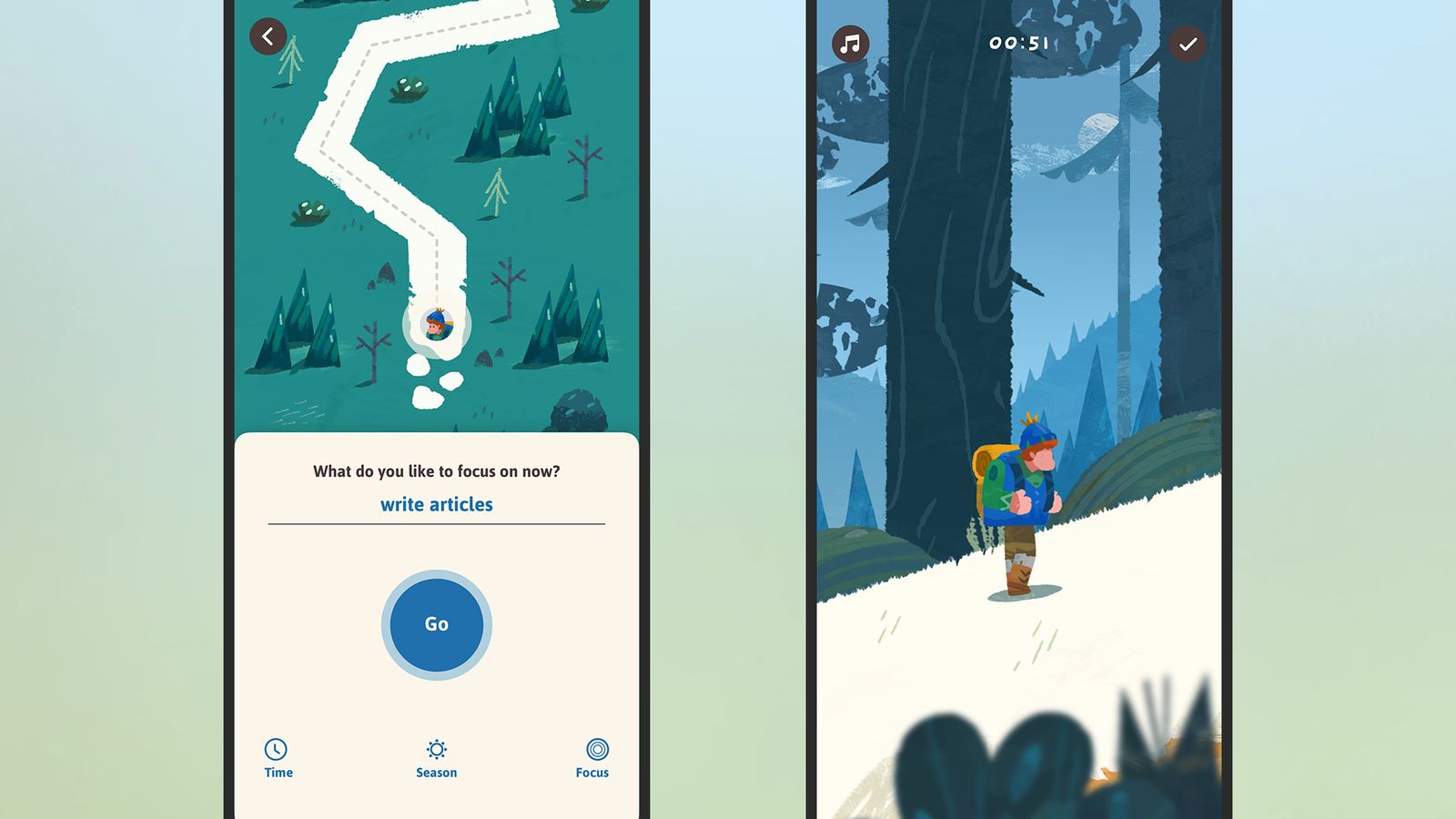 Focus Traveller biến các phiên làm việc của bạn thành một hành trình