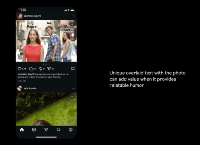 Instagram đang cập nhật thuật toán để ưu tiên nội dung gốc