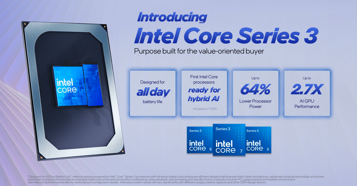 Intel ra mắt chip Panther Lake giá rẻ cho laptop tầm trung