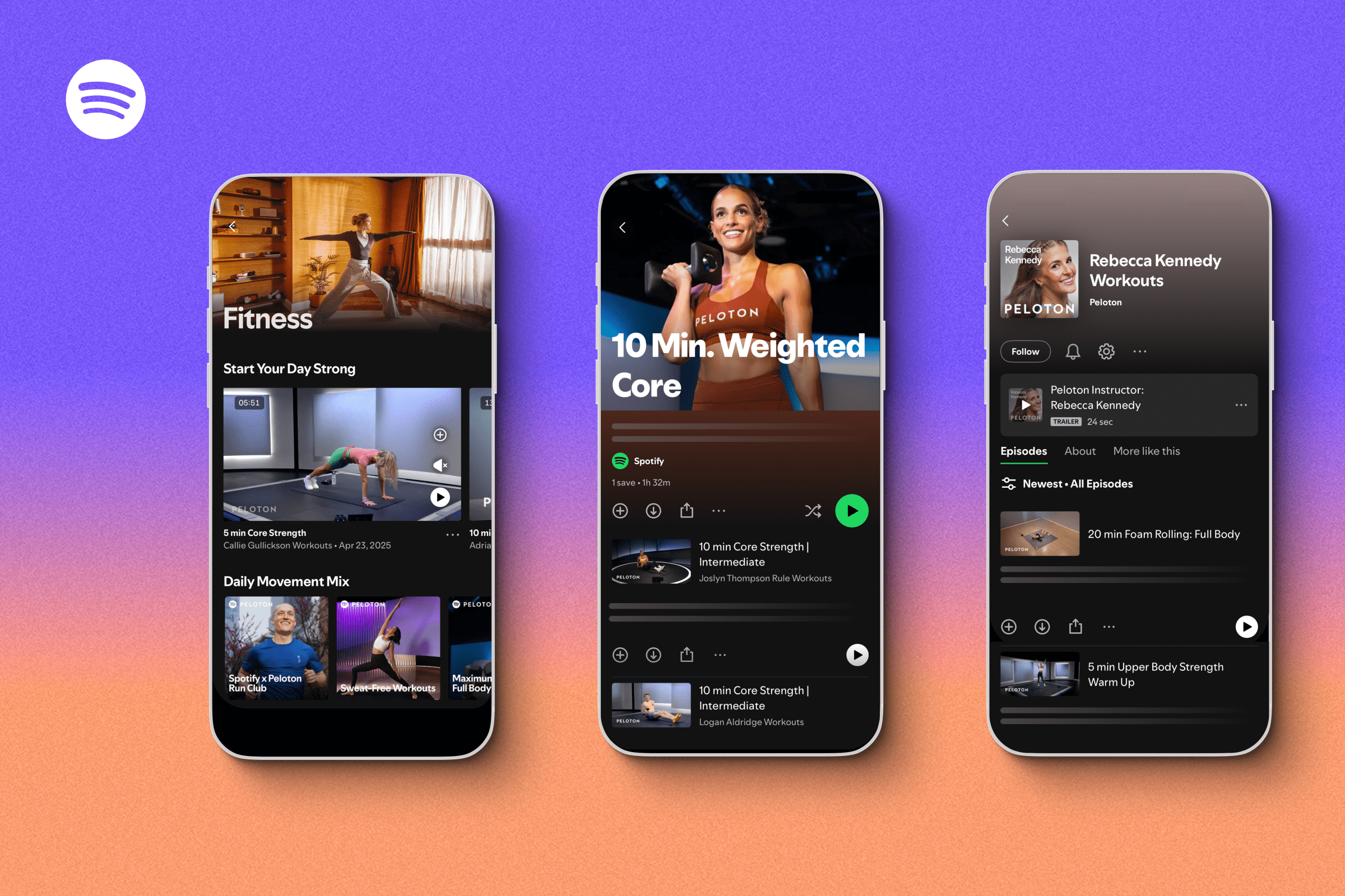 Màn hình giới thiệu tính năng Fitness mới của Spotify