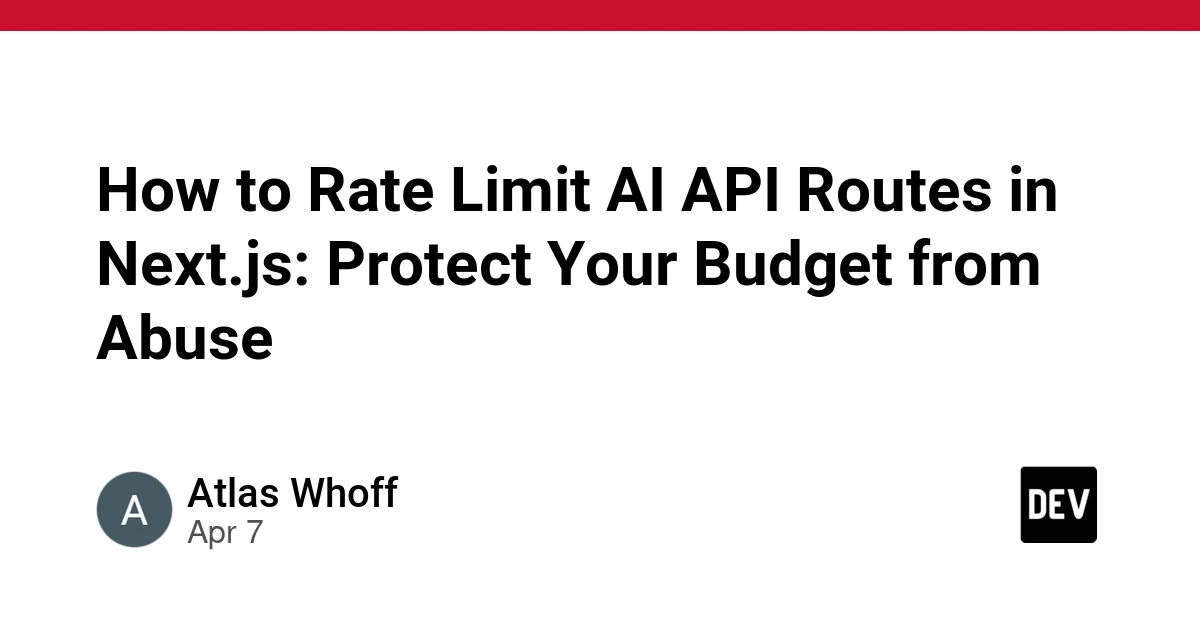 Cách giới hạn Rate Limit cho API AI trong Next.js để bảo vệ ngân sách