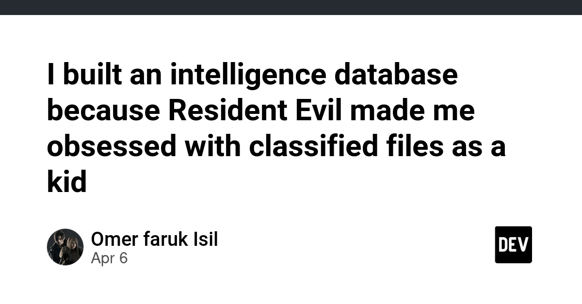 Tự xây dựng ứng dụng cơ sở dữ liệu tình báo lấy cảm hứng từ Resident Evil