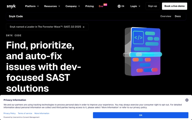Ảnh minh họa giao diện Snyk trên CI/CD