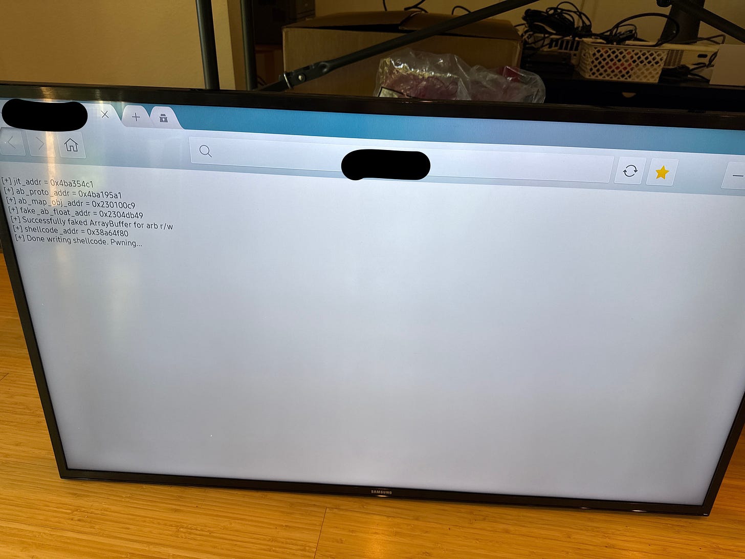 Môi trường thí nghiệm với Samsung TV