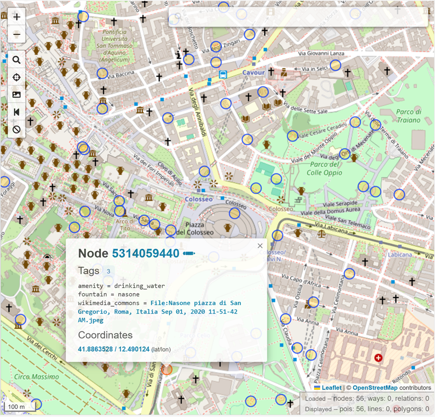 Kết quả truy vấn trên bản đồ