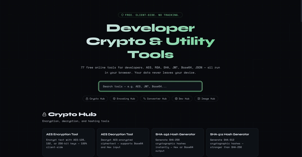 CipherKit: Bộ 77 công cụ dành cho lập trình viên chạy hoàn toàn trên trình duyệt