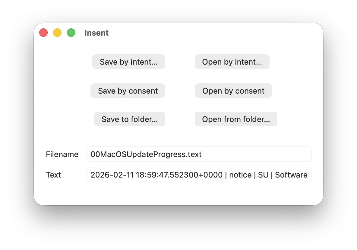 Giao diện ứng dụng Insent minh họa