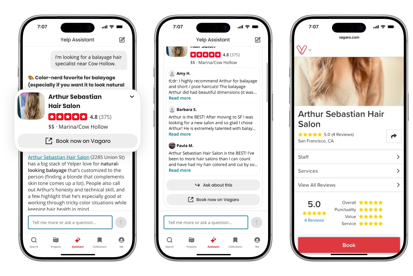 Yelp Assistant hỗ trợ đặt lịch làm đẹp qua Vagaro