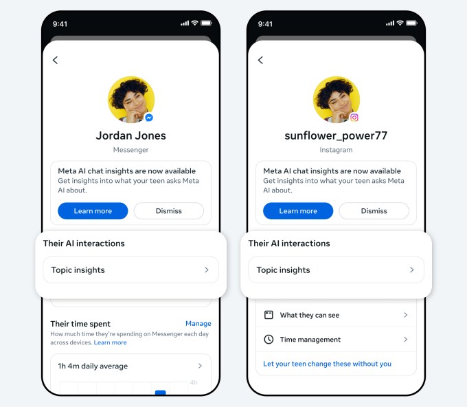 Giao diện tính năng Insights mới của Meta