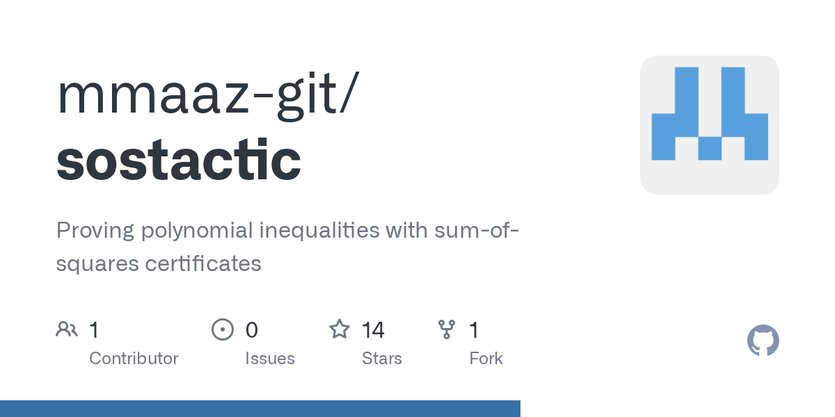 Sostactic: Gói mở rộng Lean 4 chứng minh bất đẳng thức đa thức mạnh mẽ hơn nhờ Sum-of-Squares