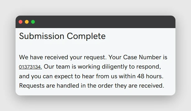 Màn hình khiếu nại tranh chấp chuyển giao