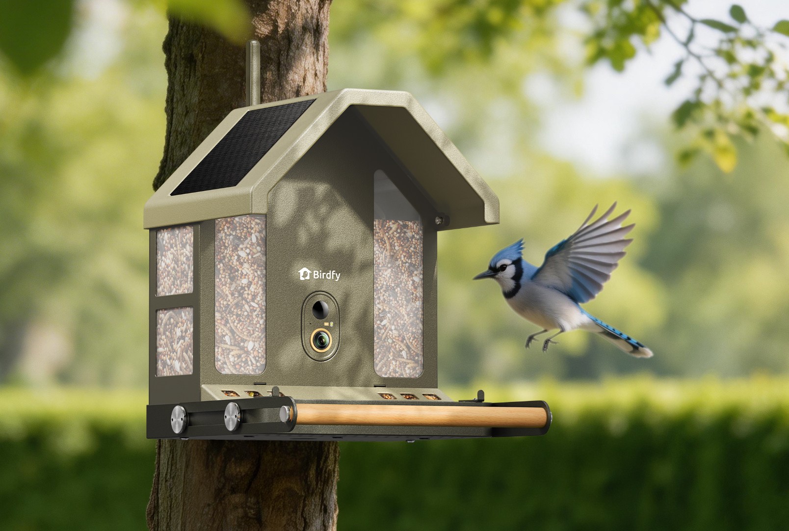 Máng ăn chim Birdfy Feeder Metal 2