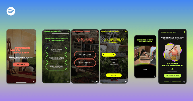 Giao diện tính năng Fitness mới trên Spotify