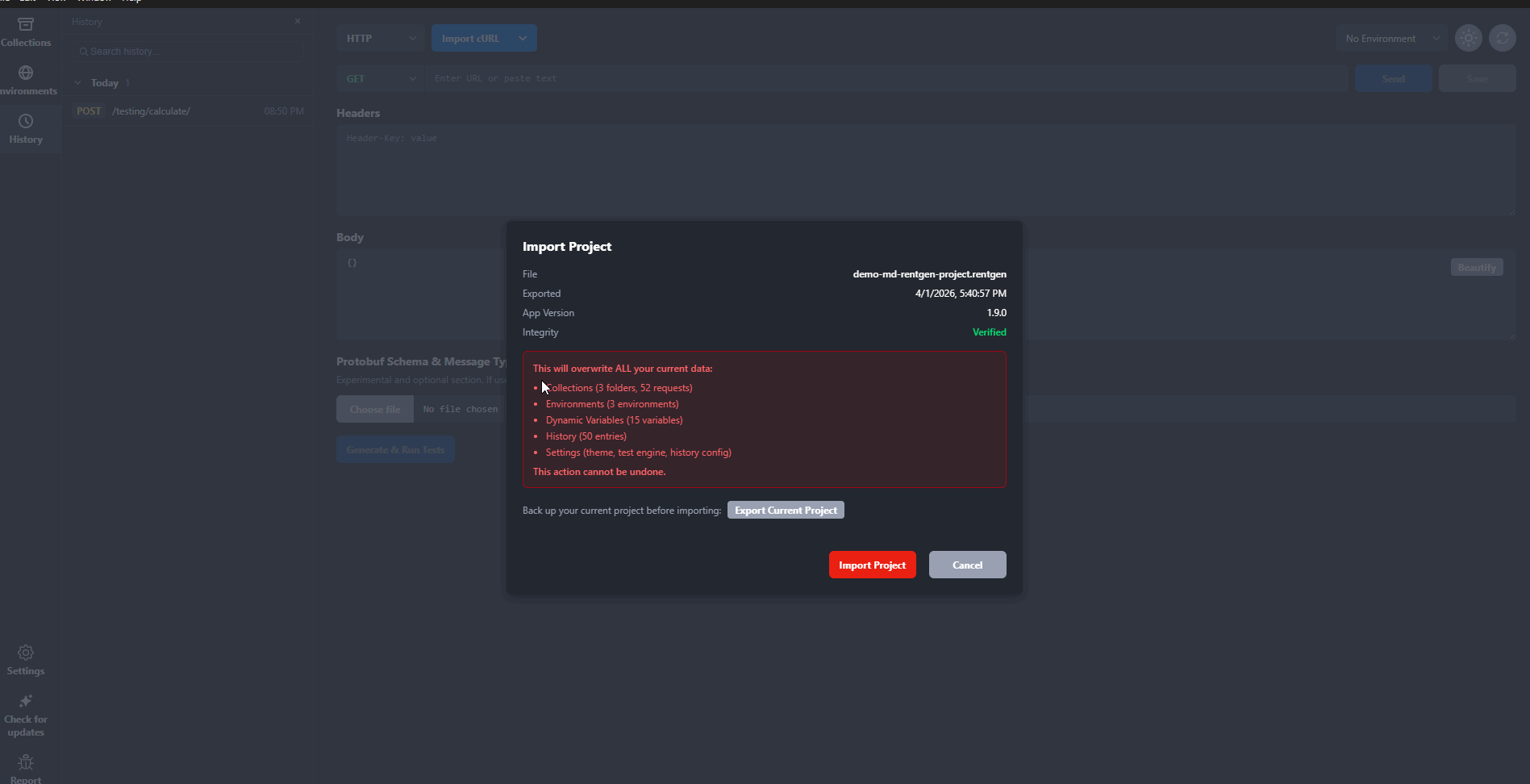 Giao diện Rentgen v1.20.0