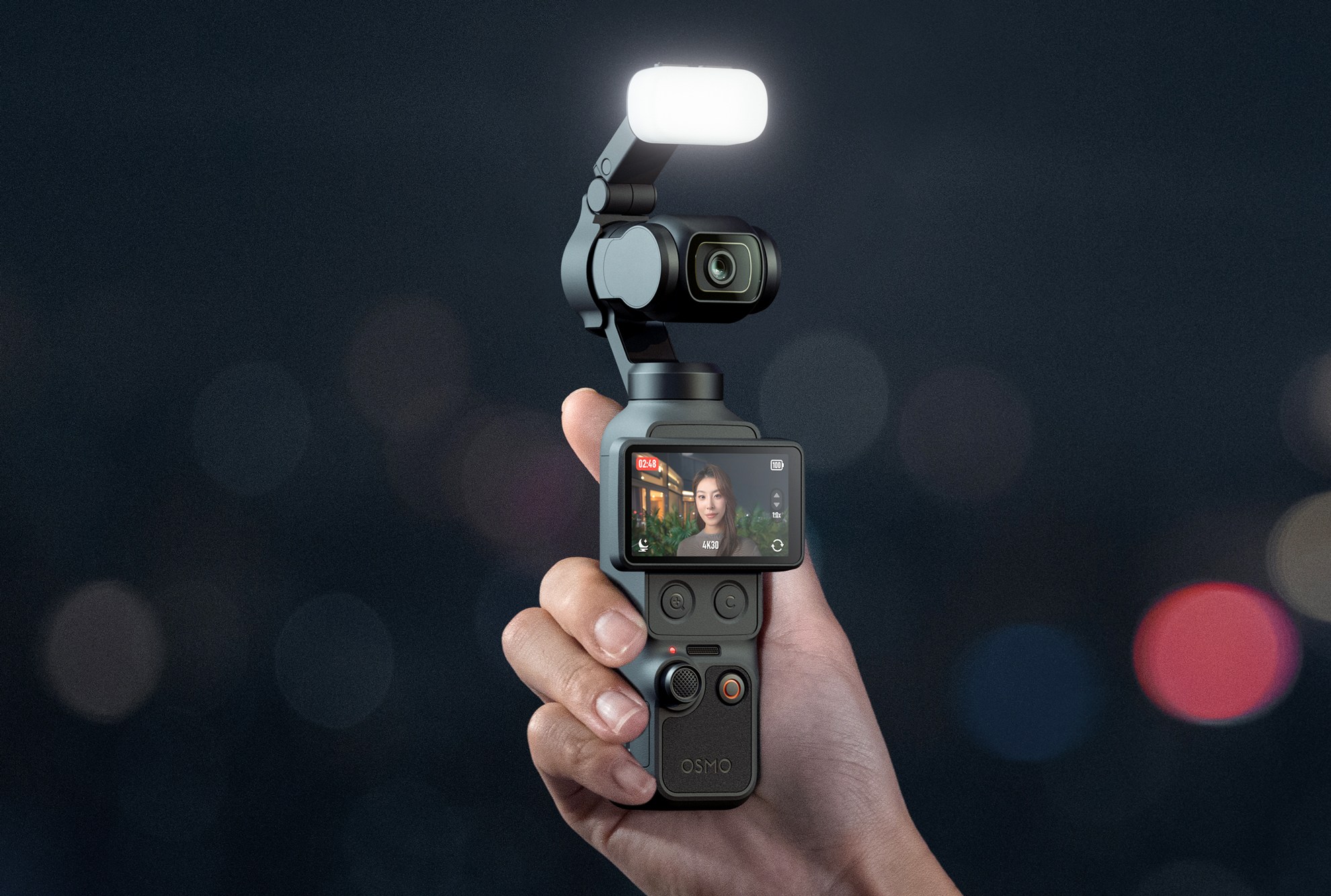 Osmo Pocket 4 với đèn fill light mới