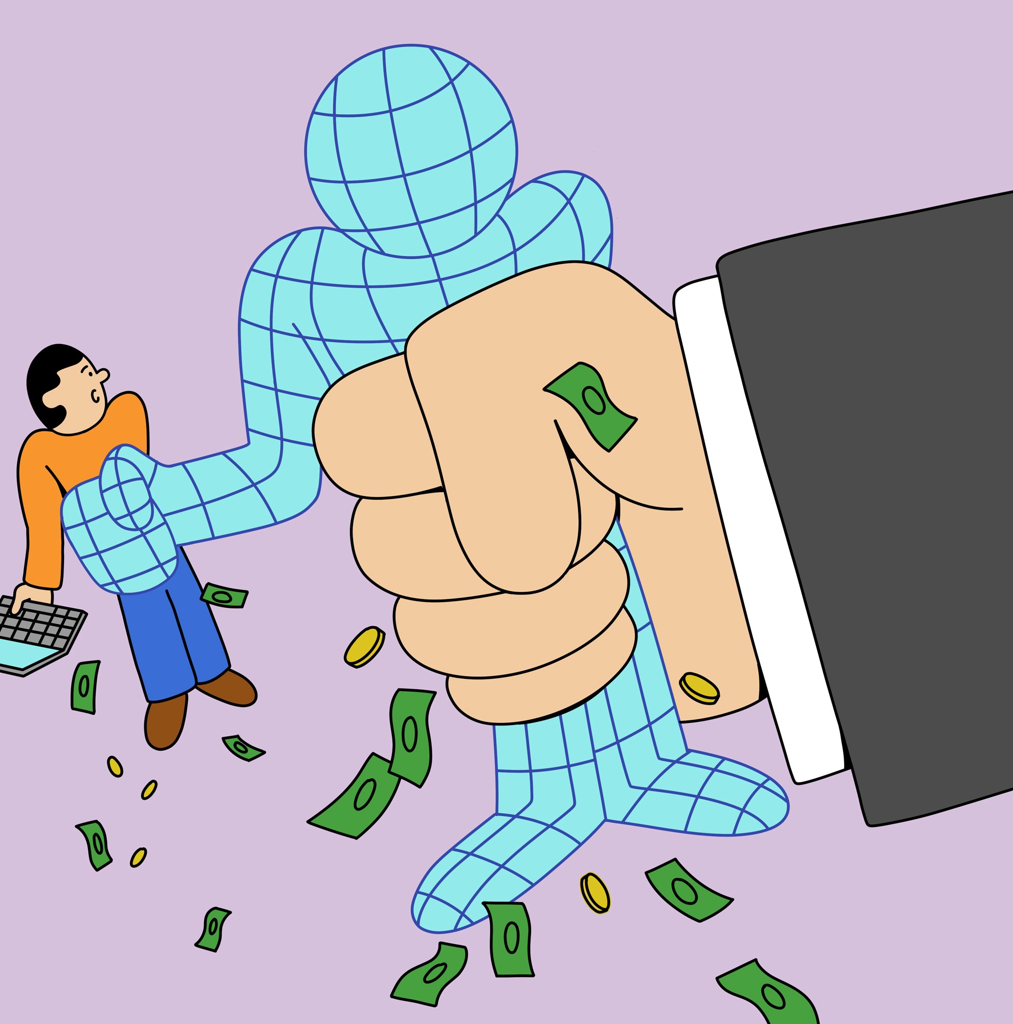 Minh họa áp lực tài chính lên các công ty AI