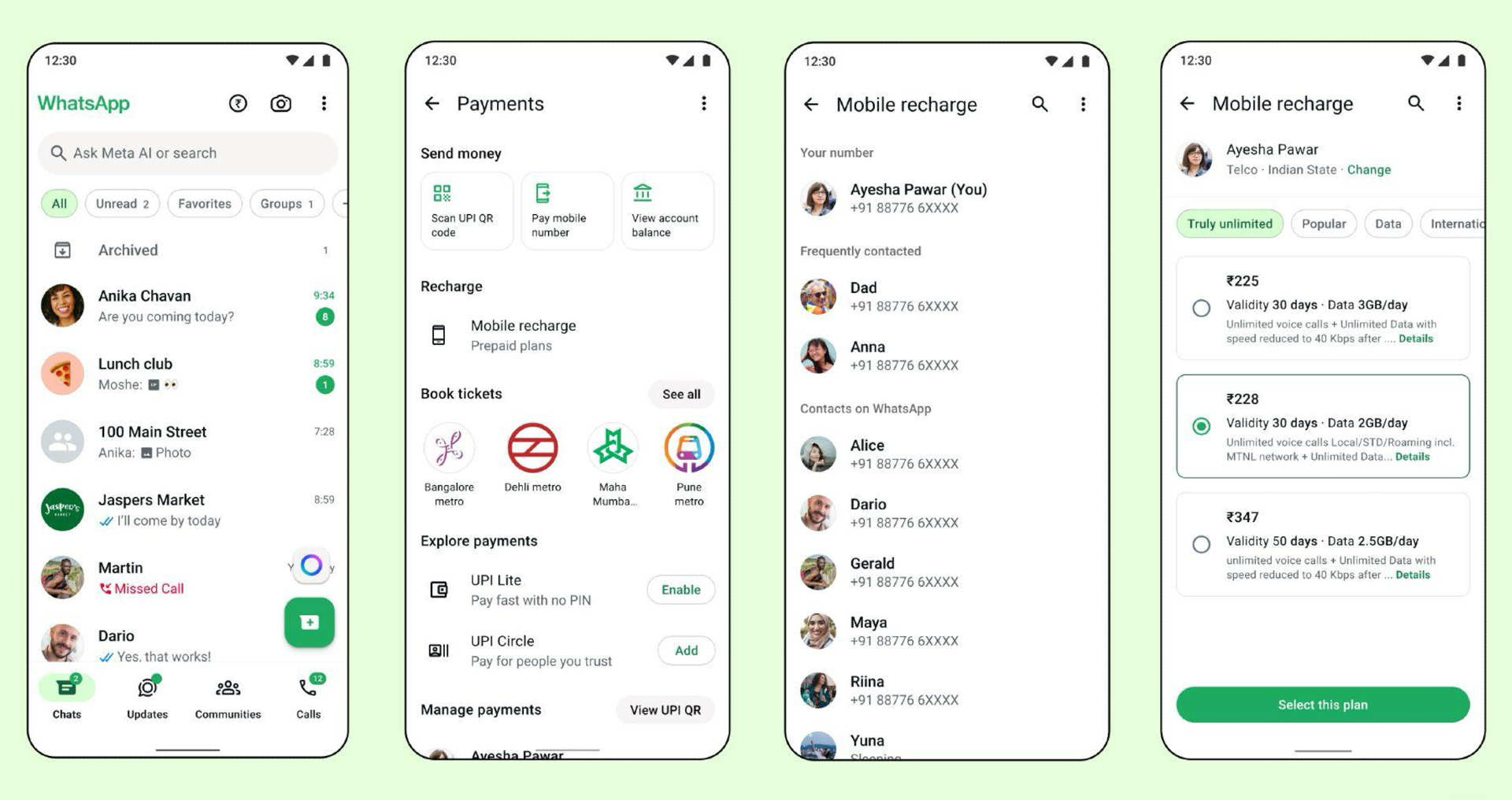 WhatsApp Payments Recharge India