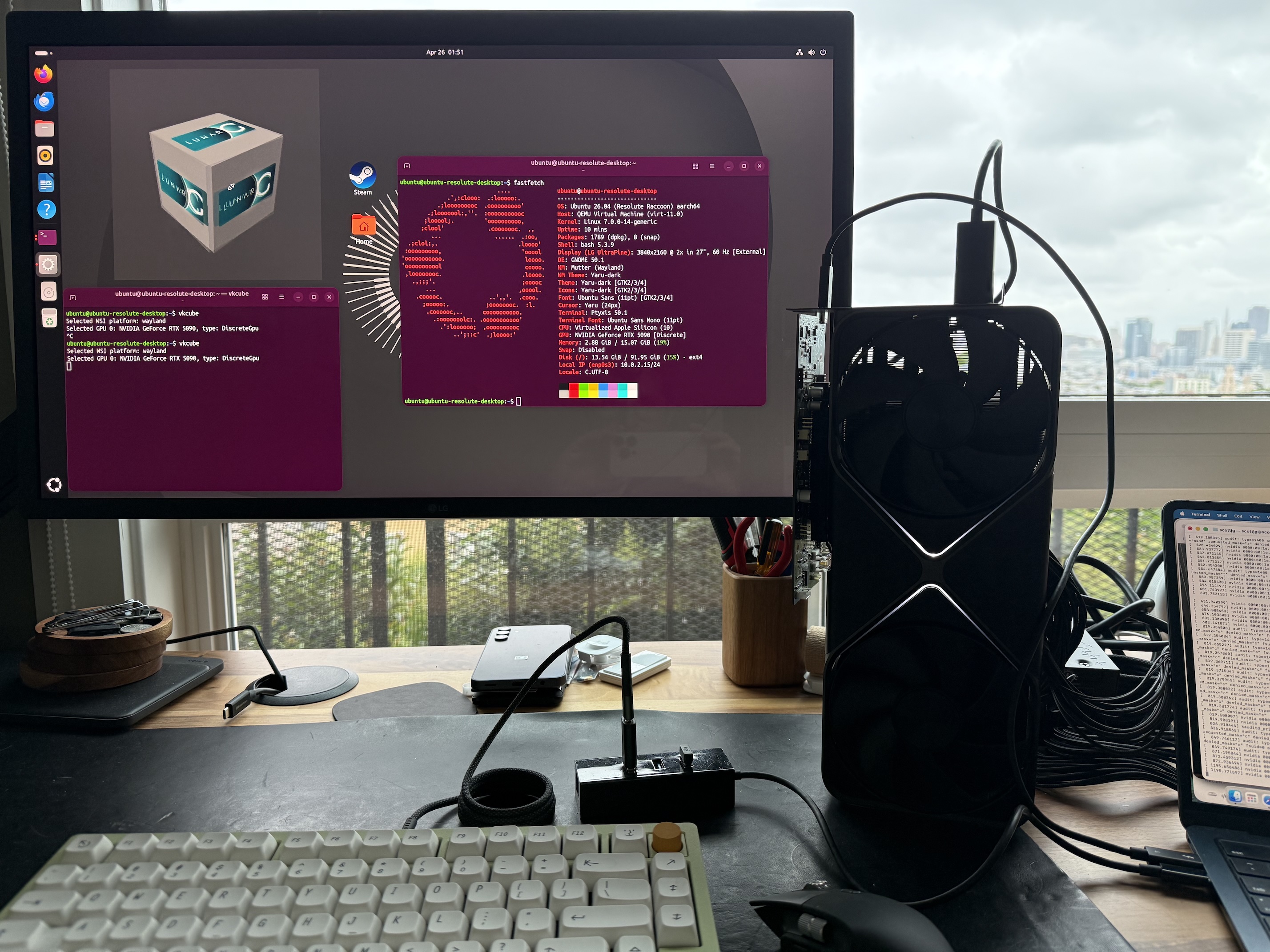 RTX 5090 và M4 MacBook Air: Thử nghiệm kết hợp eGPU "phi lý" để chơi game