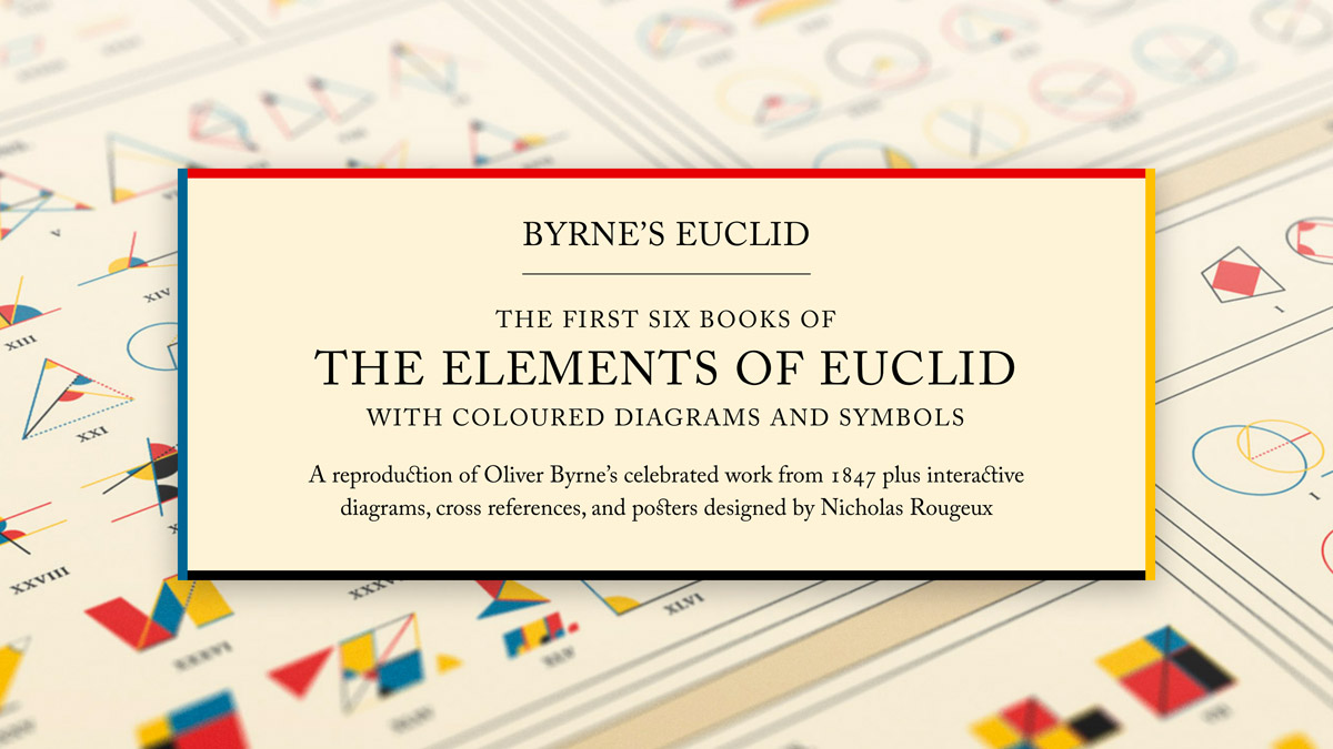Bản tái bản kỹ thuật số Euclid của Byrne: Khi toán học gặp gỡ nghệ thuật thiết kế